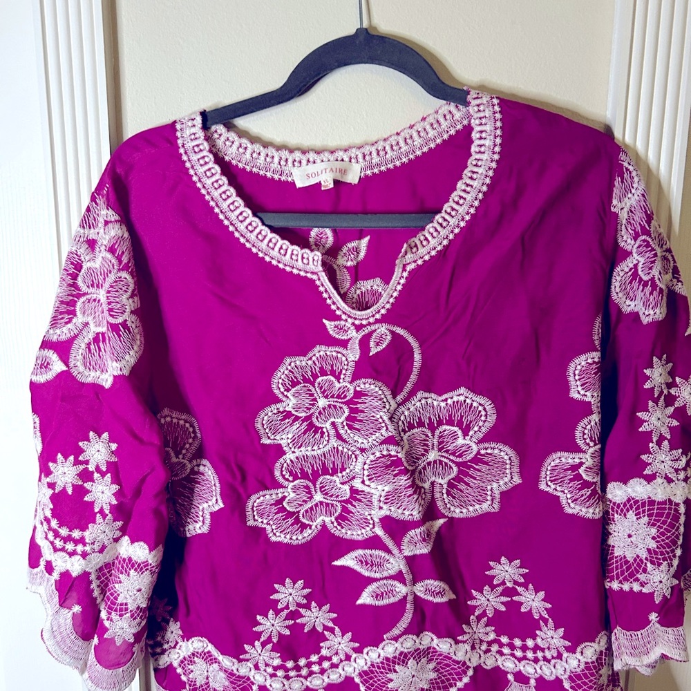 Solitaire 2 piece set pink/white size XL